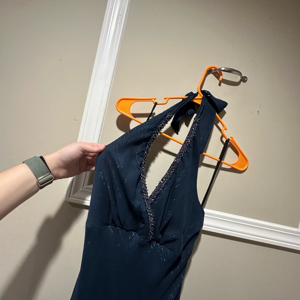 Rabbit Rabbit Rabbit Blue Halter Sundress for Weddings - Picture 2 of 5